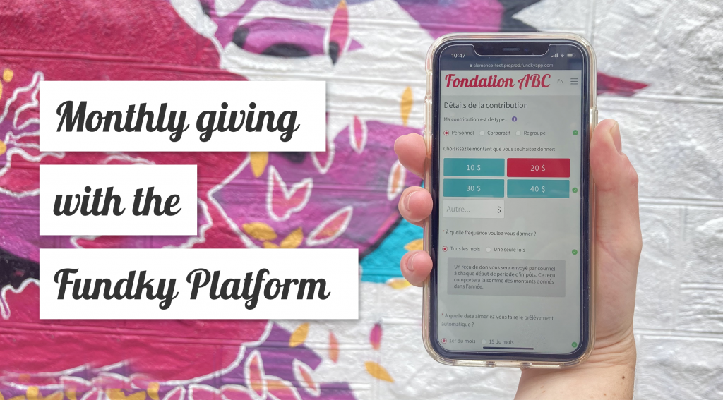 Monthly donations with the Fundky Platform